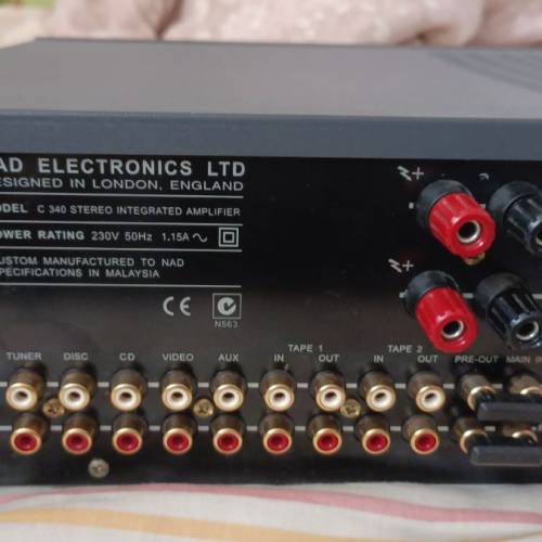 NAD C340合併機，亦可作前級，九成新冇咩花崩，注意：突然着機不段閃選擇制，冇搖控...