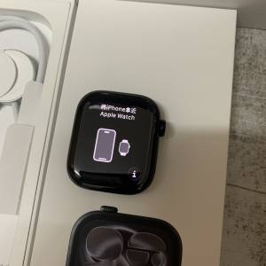 99%New US Apple Watch 11 GPS 42mm Jet Black Alum MEQU4 M/L Black Sport Band