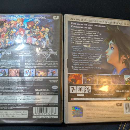 Ps2 square enix 王國之心 kingdom hearts final mix 及 kingdom hearts 1