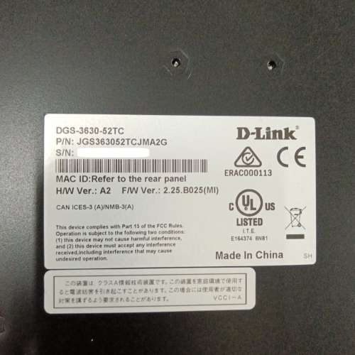 D-Link DGS-3630-52TC 52-Port Layer 3 Stackable Managed Switch with 10G Uplinks