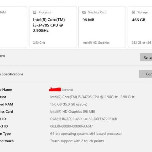 Lenovo 一體機電腦 i5-3470S