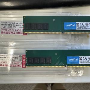 Crucial DDR4-3200 32GB(16GB X2)有單有盒