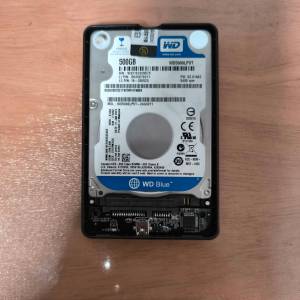 全新外置硬盤盒+二手 WD 500GB hard disk(狀況良好請參考圖二)