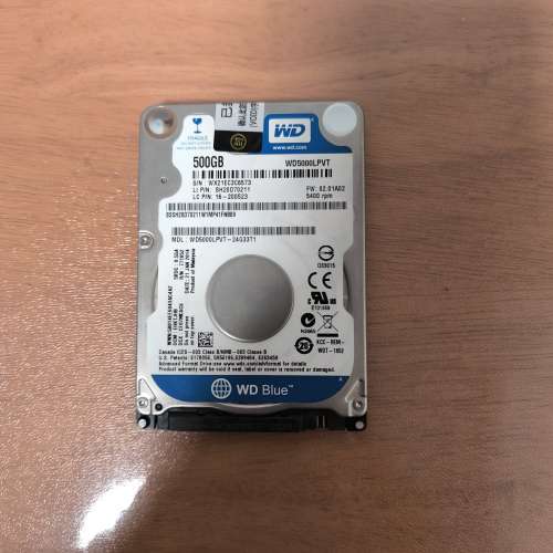 全新外置硬盤盒+二手 WD 500GB hard disk(狀況良好請參考圖二)