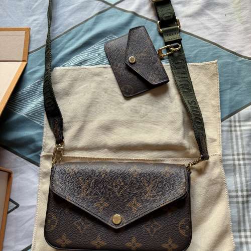 LV MONOGRAM FELICIE STRAP & GO 90%new