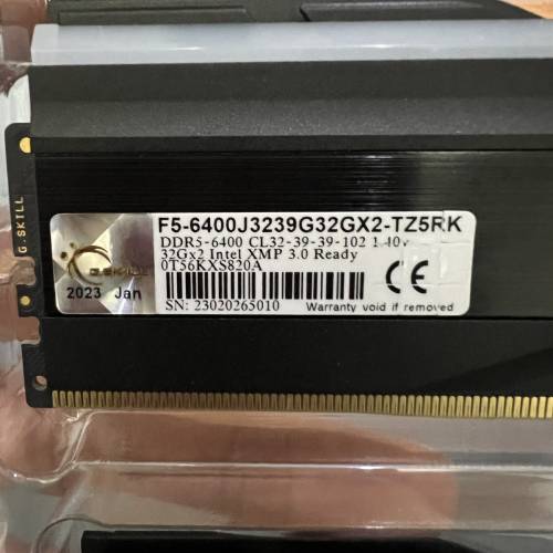 RUB DDR5 32+32=64G 有保養有原裝盒