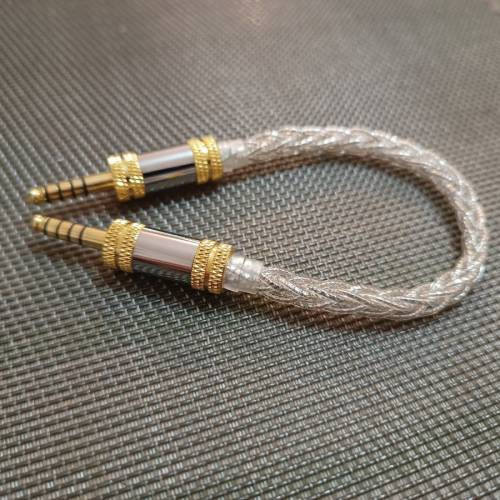 近全新淨線一條 bsa 銀河 Galaxy 旗艦級 銀銅鍍鈀4.4對錄線 冇單冇保