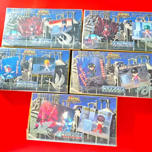 全新 日版 Bandai 1992 聖鬥士星矢 紫龍 冰河 阿瞬 一輝 五位主角青銅聖衣Q版