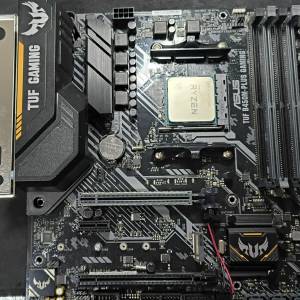 TUF B450M-PLUS GAMING 連 AMD Ryzen 5 2600 ((正版Window11Home啟動碼)) Socket AM4