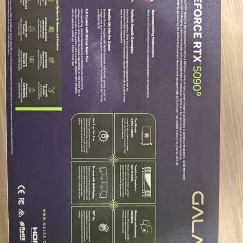 全新行貨RTX 5090D32G Galax 1-Click OC Black GeForce