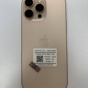 💥 罕見 大容量 高電量 💥 港行 iphone 16 pro max 512gb 金色 gold 雙卡 屏幕 完美...