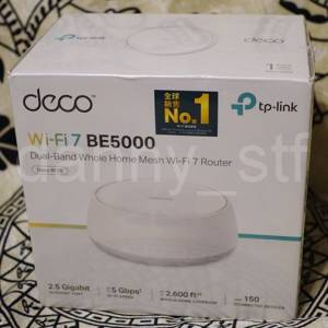 全新港行 TP-Link Deco BE25 BE5000 雙頻 Mesh WiFi 7 路由器 Router (1件裝) 有保...