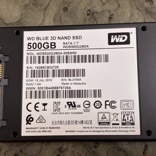 WD Blue 500GB SSD 2.5&rdquo;