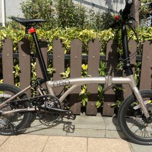 亮光鈦色 JAVA NEO 9速 桶軸碟剎 16吋 349 鋁合金折叠車 （三折叠小布 國布 ）送前...