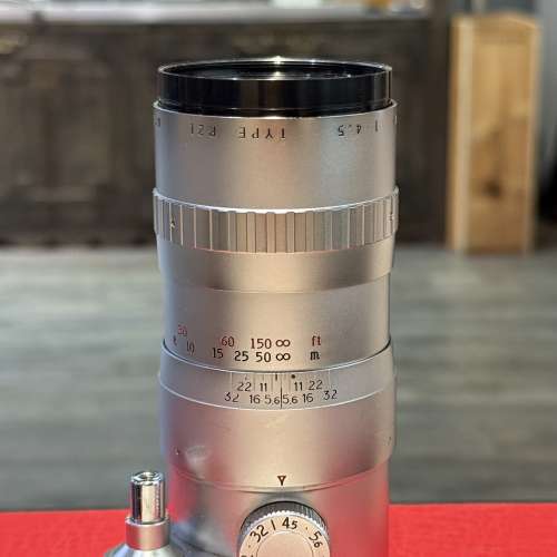 Angenieux Exakta 180mm f4.5 silver lens Type P21
