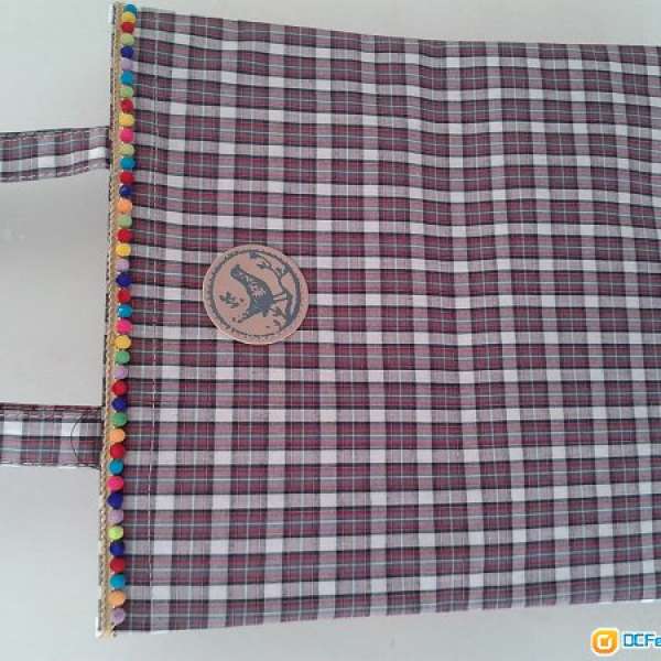 流行輕便,易襯服裝的格仔袋〈布底膠防水〉 Bag , Checker pattern