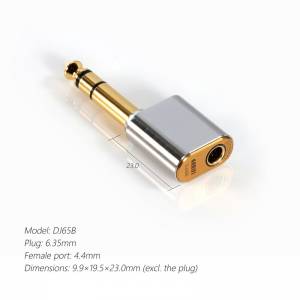 ddHiFi DJ65B 4.4mm (F) to 6.35mm (M) 轉換插頭