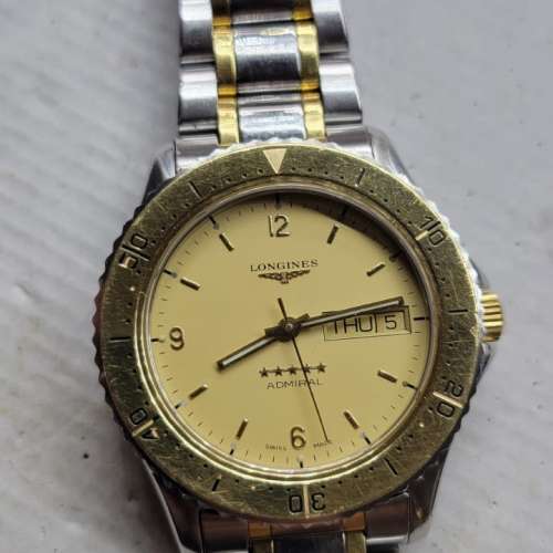 LONGINES K金鋼自動星期日曆表，已洗油行走全正常、全原裝