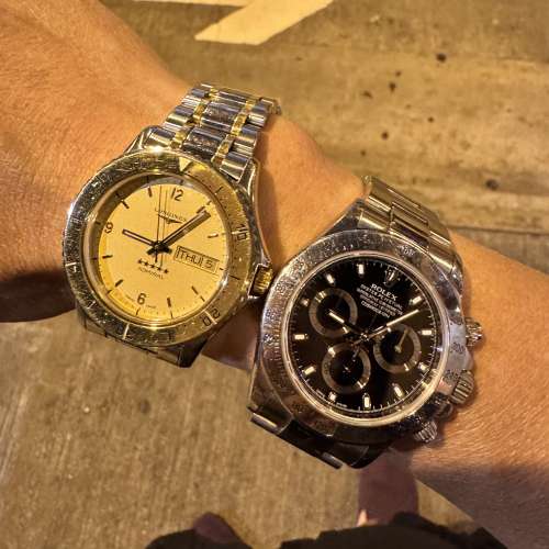 LONGINES K金鋼自動星期日曆表，已洗油行走全正常、全原裝