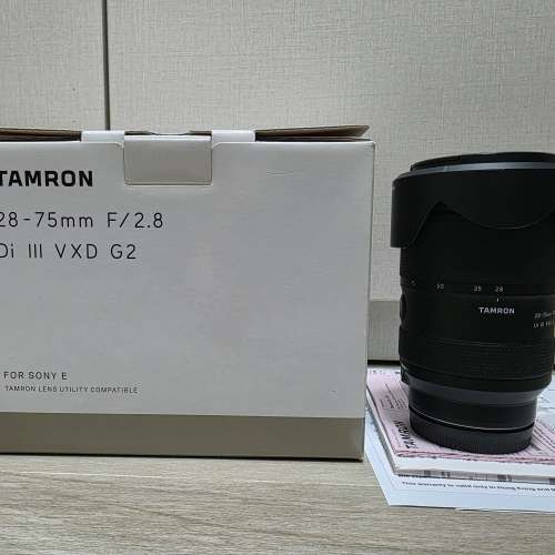 99%新行貨 Tamron 28-75mm F2.8 G2 for sony (有保養送filter)