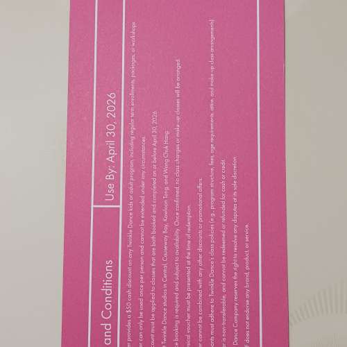 Twinkle HK$50現金券一張（包本地平郵）