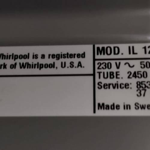 Whirlpool 微波爐，1200w
