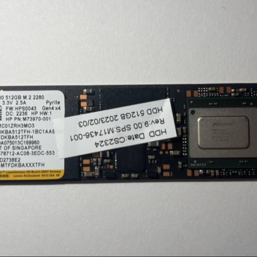 Micron 3400 512GB m.2 nvme PCIe 4.0 SSD