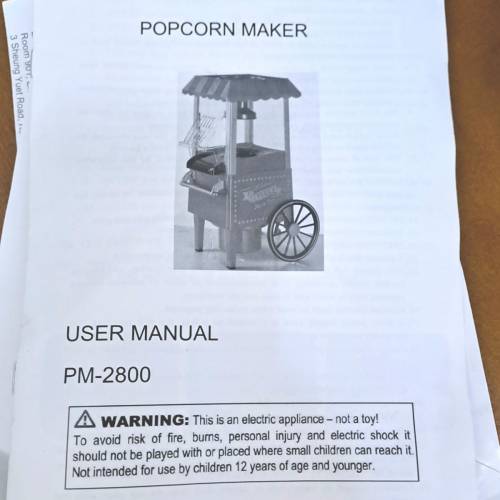 tokutoku 爆谷機 pm-2800