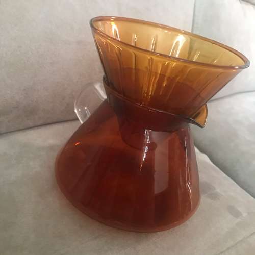 ☕️  Coffee Filter Cup + Drip Pot Glass USED 咖啡 錐形 咖啡濾杯 + 咖啡壺 ☕️