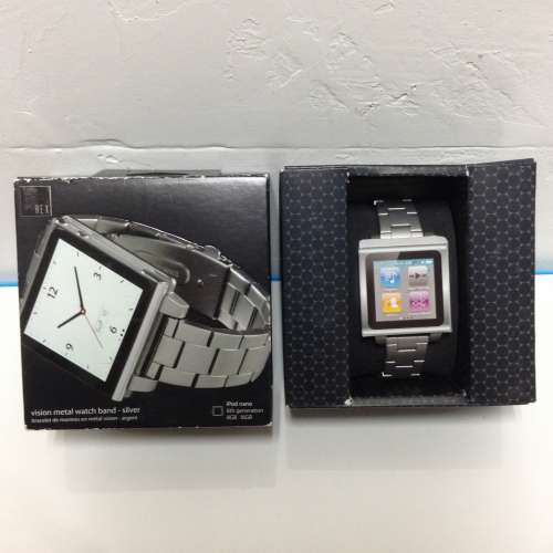 HEX VISION Watch Band for iPod Nano or Regular Watch 20mm NEW 全新錶带 金屬白...