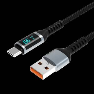 LED Digital Display Quick Charge USB Type C Cable