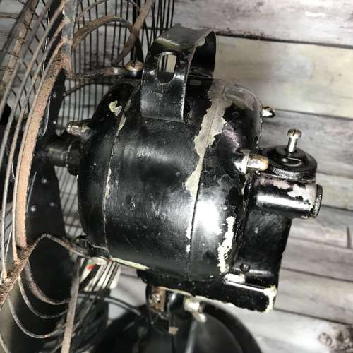 五十年代古董 KDK 電風扇 30cm 歲月痕跡 日本產，撥桿開關