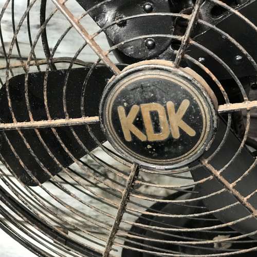 五十年代古董 KDK 電風扇 30cm 歲月痕跡 日本產，撥桿開關