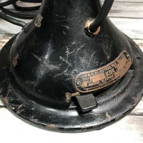 五十年代古董 KDK 電風扇 30cm 歲月痕跡 日本產，撥桿開關