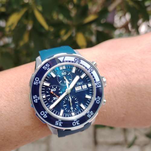 荀價💙已停產 IWC Aquatimer 計時潛水錶 ，型號：376711，海洋籃面＜單表一隻＞行走...