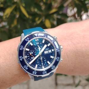 荀價💙已停產 IWC Aquatimer 計時潛水錶 ，型號：376711，海洋籃面＜單表一隻＞行走...