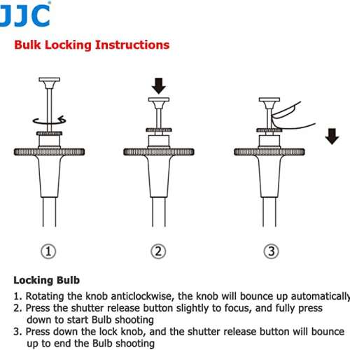 JJC 40CM Red Mechanical Locking Camera Shutter Release Cable 機械快門線