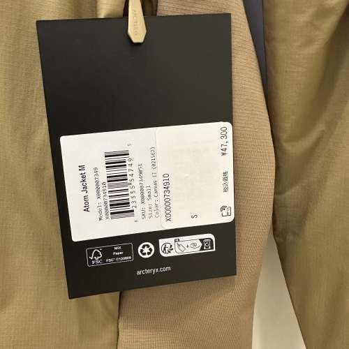 Arcteryx Atom Jacket  Brand New size S