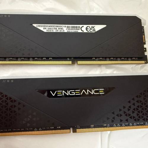 Corsair Vengeance DDR4 3600mhz 16GB RAM四條