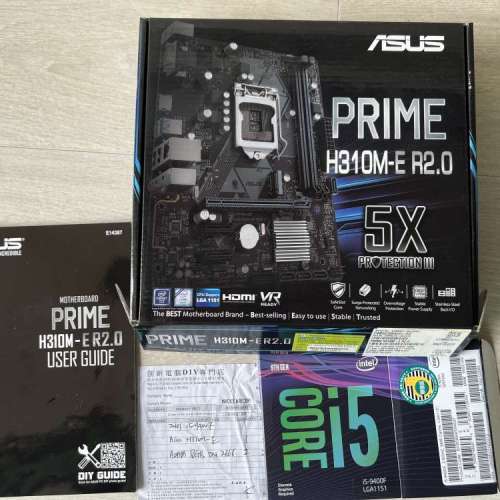 ASUS H310M-E R2.0 + I5 9400f