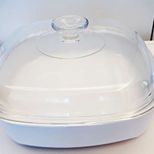 美國(製造)康寧雙耳煎鍋連蓋(USA Corning Microwave Plus Browning Skillet)