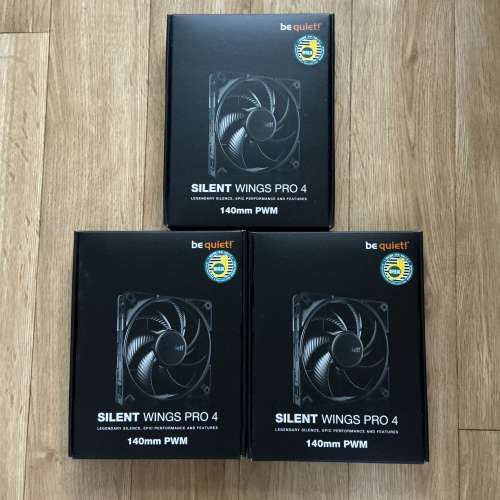 Be Quiet! Silent Wings Pro 4 140mm PWM Cooling Fan x3 (黑色)