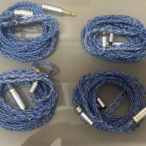 高級視聽音響展場外特別版產品(耳機線:北極星)雙銅夾銀設計。陣列疊式設計，8股銅銀...