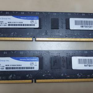One pair of Team DDR3 1600MHz 8GB RAM /TED38G1600C11BK 一對 8GB  共: 16GB