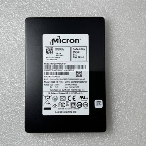 全新 MICRON M600 MLC 512GB 全新 企業級SSD 鎂光 SATA (非Samsung kingston HDD M...