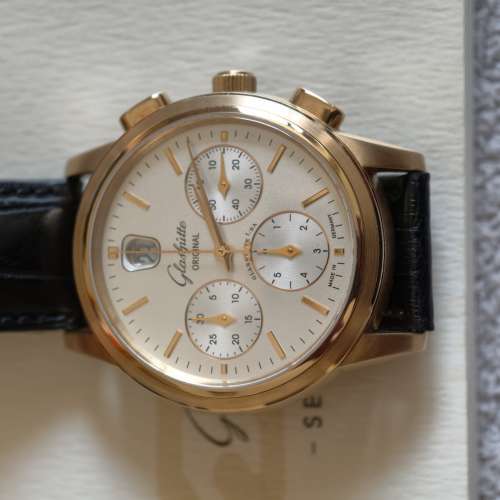 Glashuette Original Chronograph 18K Gold Watch