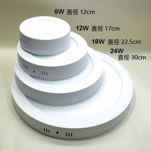 LED 天花燈 吸頂燈 220V AC 驅動 容易安裝 慳電耐用 有圓有方 多買有折