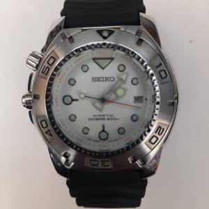 罕有100%全新Vintage Seiko (大波士左撇子) 5M62-0AY0 200米, 動能潛水錶, 左手邊鎖...