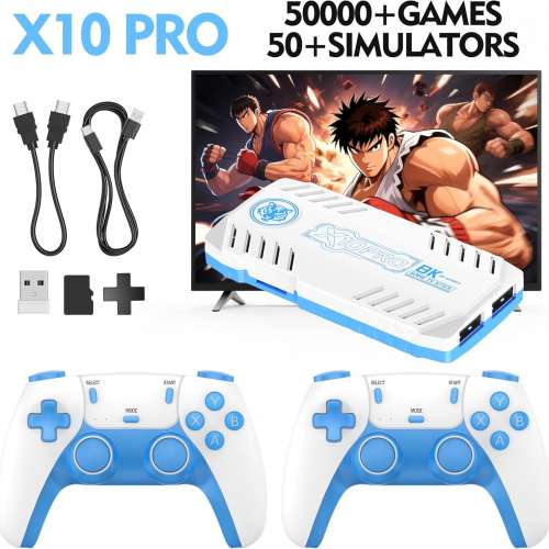 X10 PRO (Quad-core Cortex-A55 )Retro Game Stick with 50000+ Games, 4K HDMI