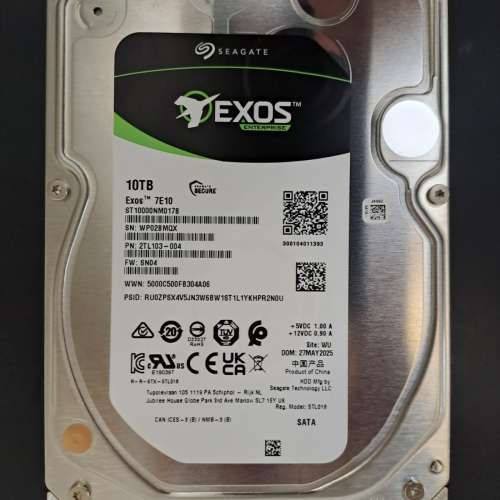 Seagate Exos 7E10 Enterprise HDD 10TB/7200rpm/Cache 256MB